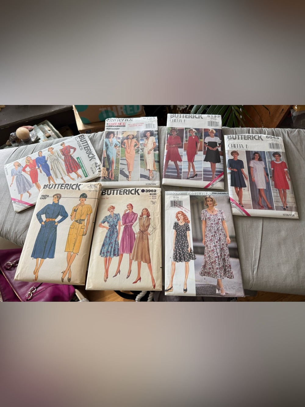 Butterick vintage patterns
 Floral Short & Maxi Dress Pattern in White and Pink